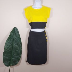 VTG 80's Crop Top and High Waist Pencil Skirt Set